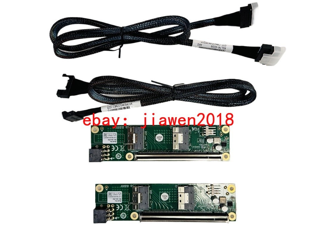 External PCI Express x16 to SFF-8654 Adapter 2*PCI-E X8 + 2*Baseplate 70CM Cable
