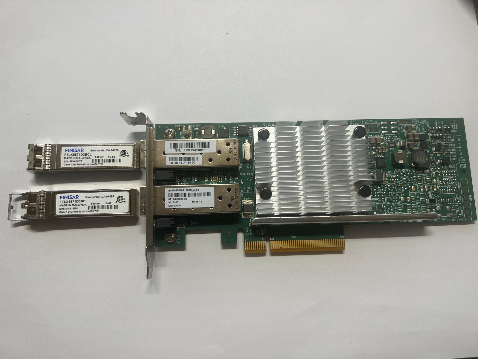 QLogic Broadcom Dual Port 10GB SFP+ PCIe BCM957810A1006G w/ 2 SFP Low profile