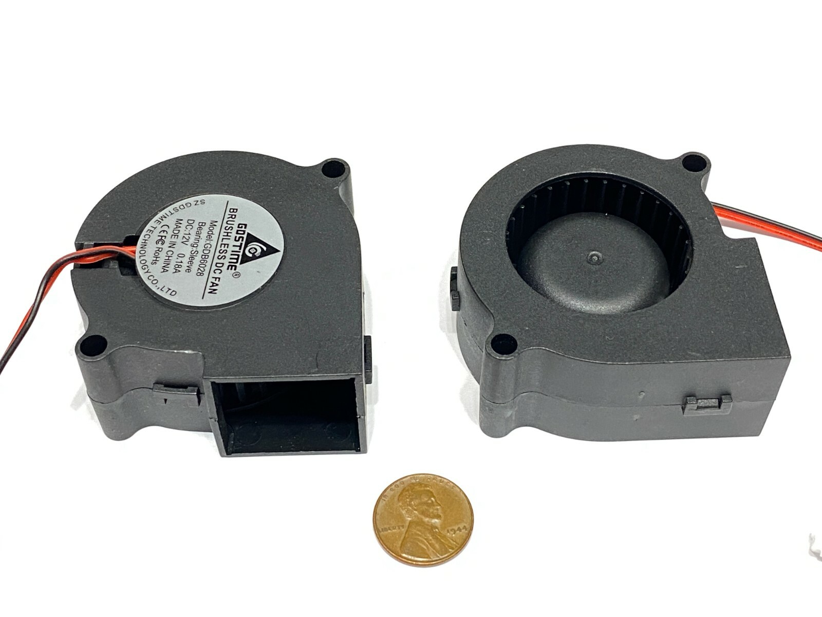 4 Pieces 6028 12V Blower fan Cooling Brushless DC 2pin 60mm x 28mm Computer G36