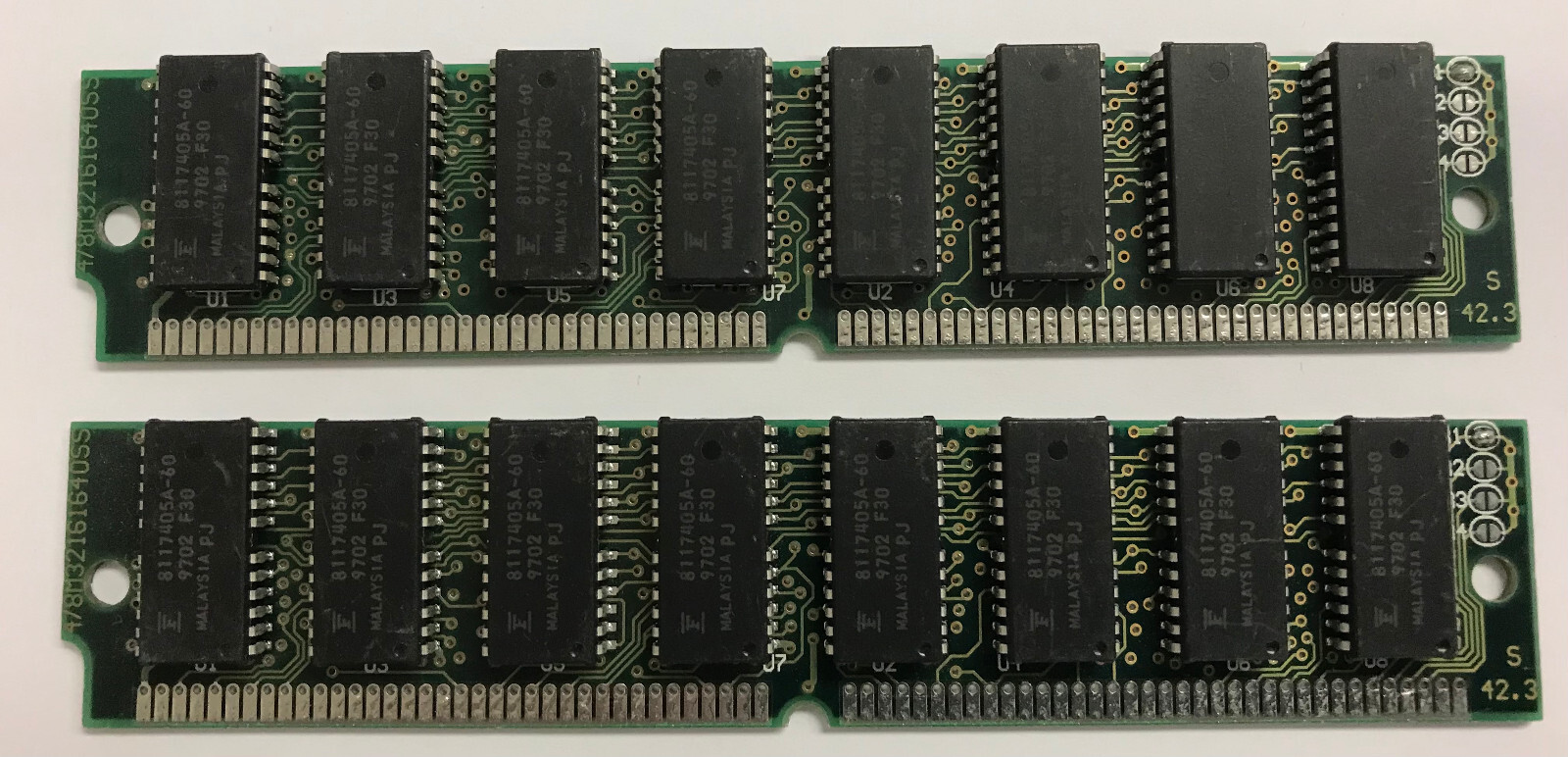 2x 16MB (32MB Total) 72-pin 60ns EDO Non-Parity RAM 4Mx32 SIMM Memory for Mac PC