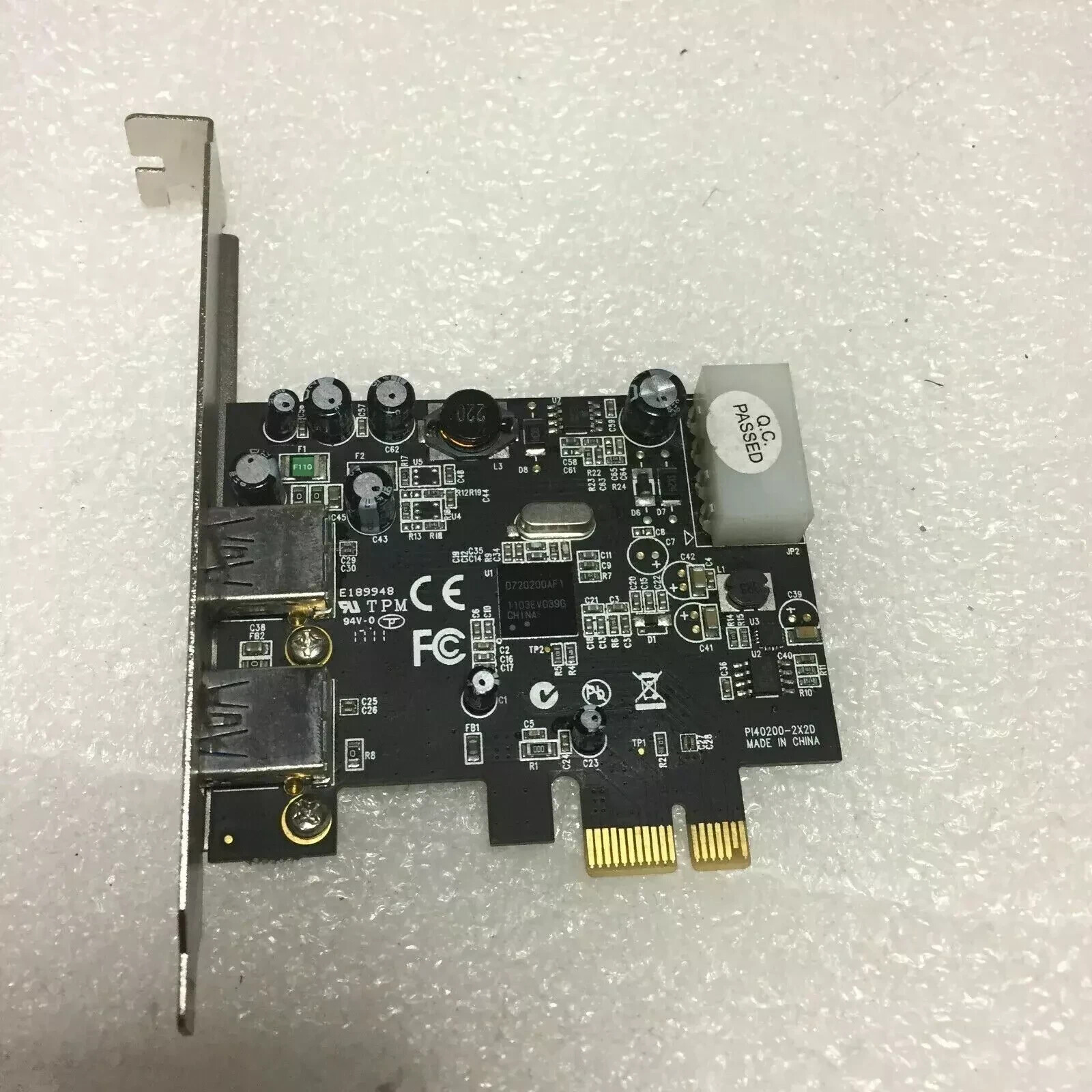 StarTech Dual-Port USB 3.0 PCIe x1 Adapter Card P/N: PEXUSB3S2 Tested Working