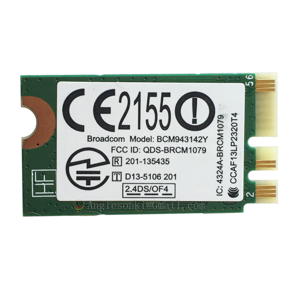 M.2 NGFF Broadcom BCM943142Y Wireless Card: 802.11b/g/n Wifi & Bluetooth 4.0