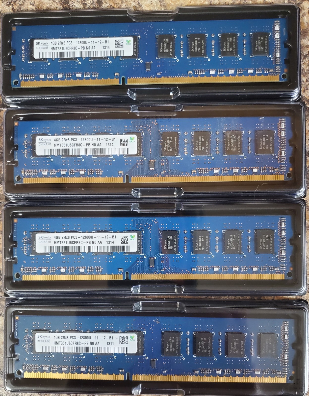 SK Hynix, 16GB (4x4GB) 2Rx8 PC3-12800U-11-12-B1 DDR3