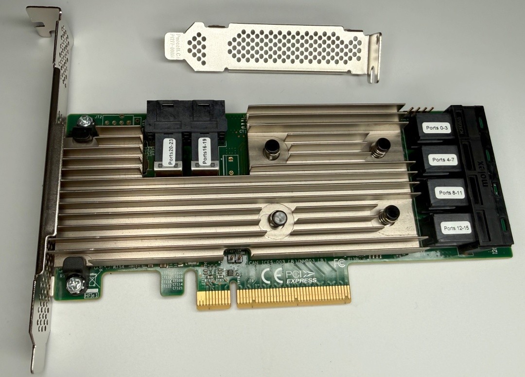 Broadcom LSI 9305-24i 12Gbps SAS-3 PCIe x8 HBA IT mode ZFS TrueNAS Unraid