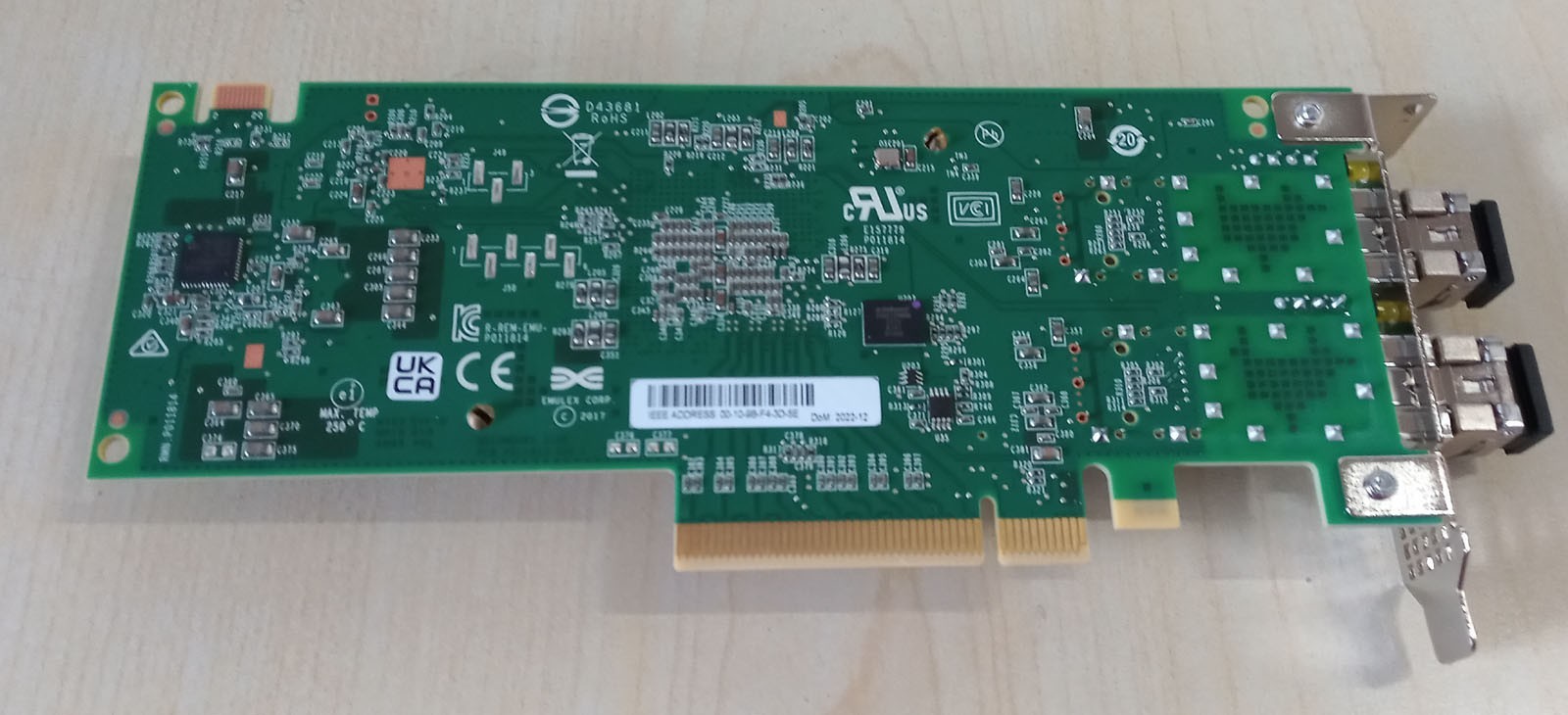 Dell 8GT11 Emulex LPe35002 2-Port 32GB FC HBA Adapter Low Profile Bracket