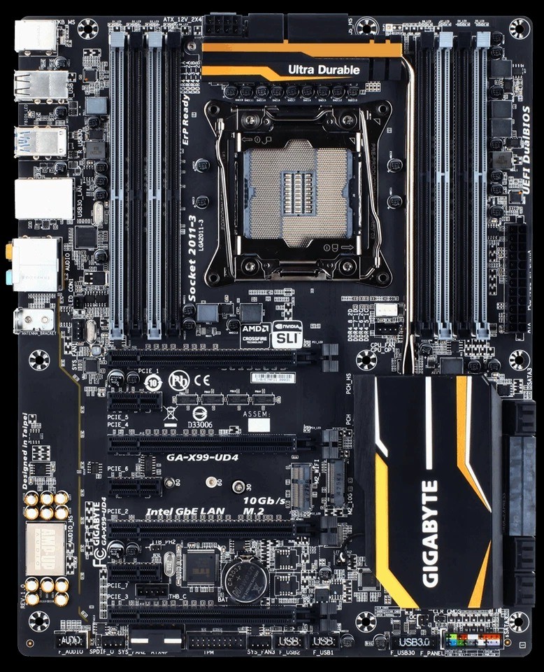 Gigabyte GA-X99-UD4 LGA 2011-V3 DDR4 Intel X99 Motherboard