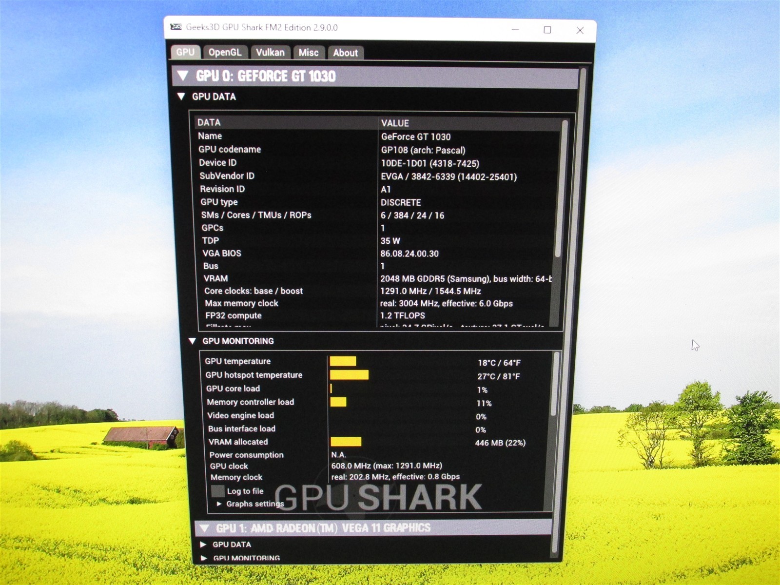 EVGA GeForce GT 1030 02G-P4-6338-KR 2GB GDDR5 2xDVI-D Graphics Card TESTED