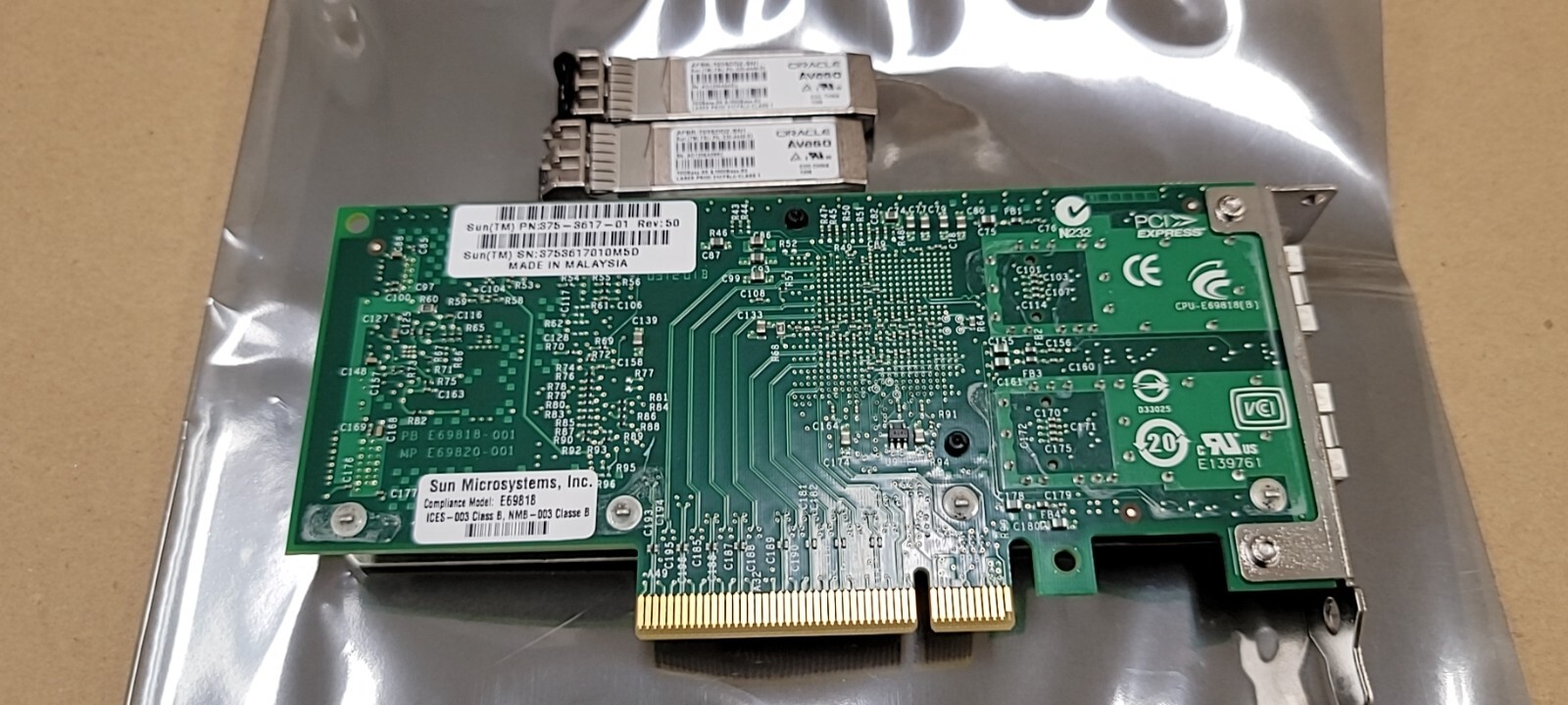 375-3617-01 SUN 10GB NETWORK ADAPTER with 2 SFP+ Low Profile