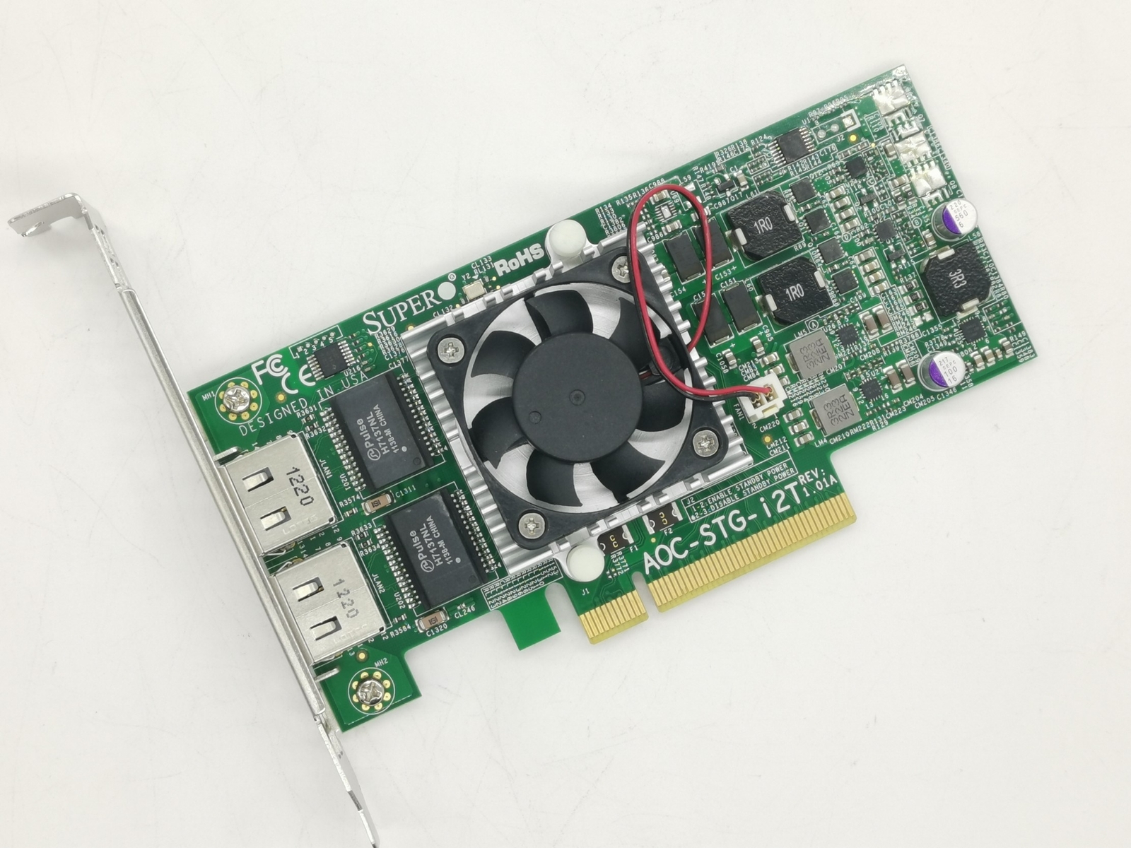Supermicro AOC-STG-i2T Dual Port 10GbE Ethernet PCI-E Adapter (Intel X540-AT2)