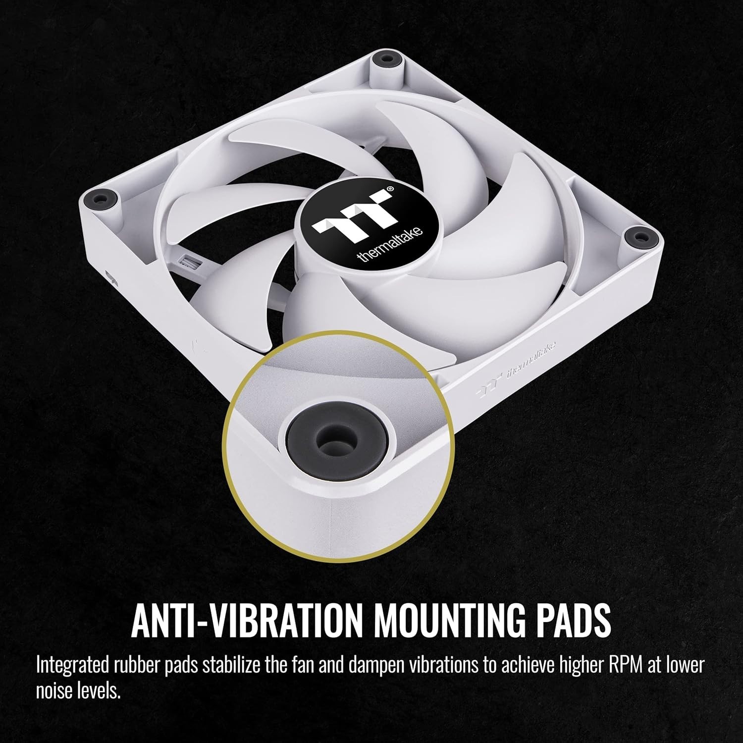 Thermaltake CT120 PC Cooling Fan White (2-Fan Pack)- CL-F151-PL12WT-A – NEW