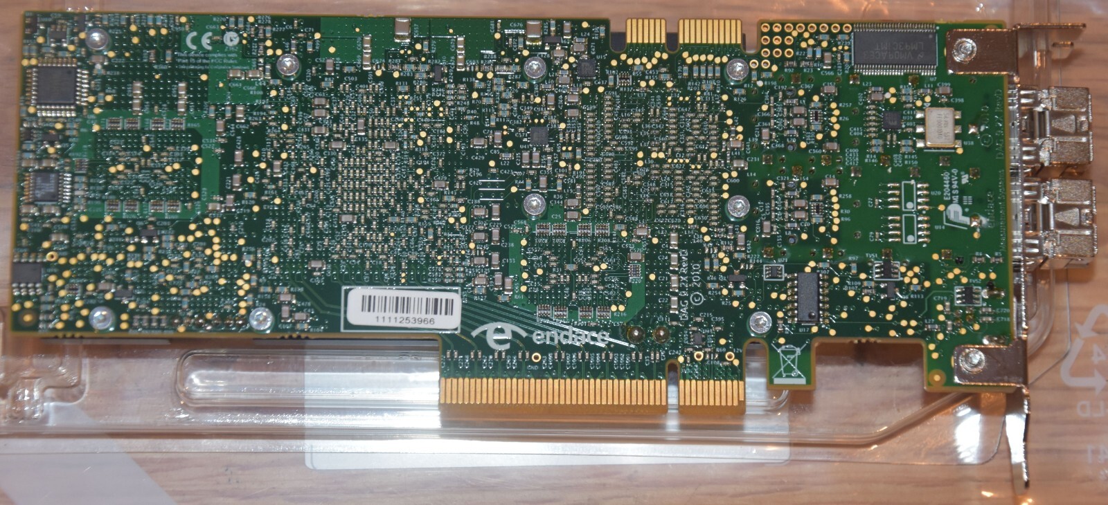 Endace DAG 9.2X REV D 2-Port 10Gb/s PCI-E 2.0 x8 SFP+ Data Capture Card + 2 SFP+