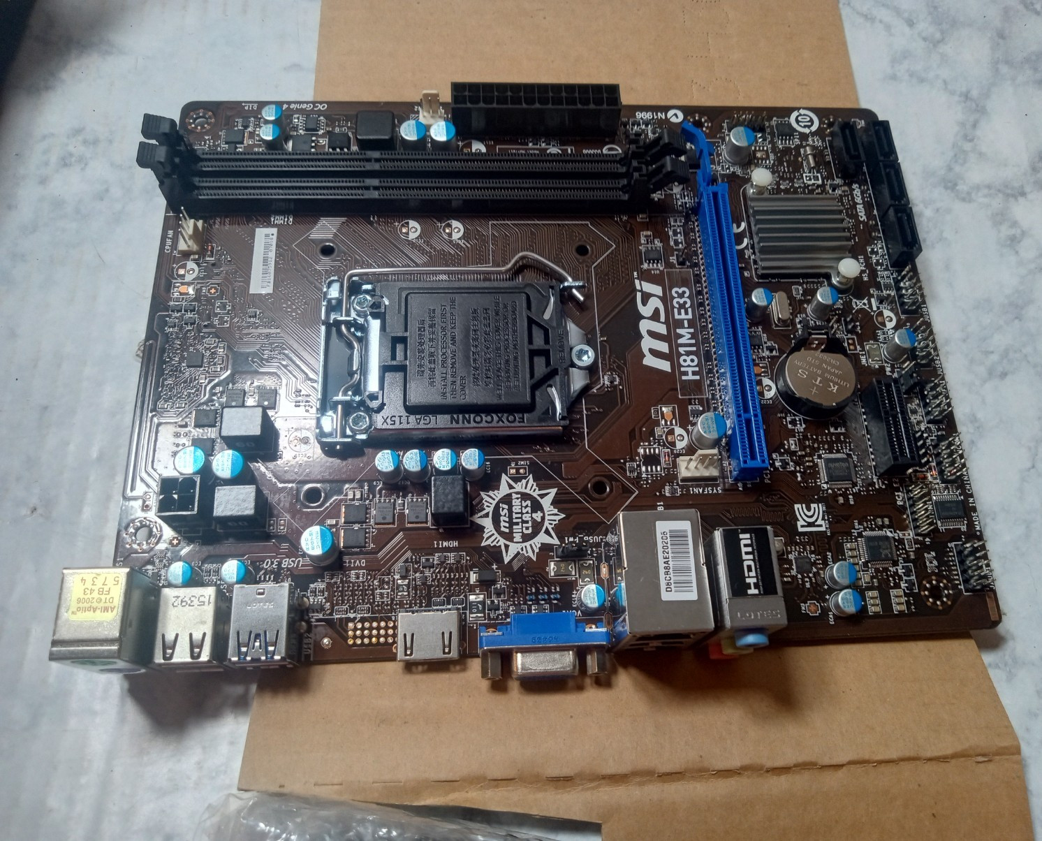 MSI H81M-E33 Micro ATX Motherboard LGA1150 DDR3 SATA3 NEW