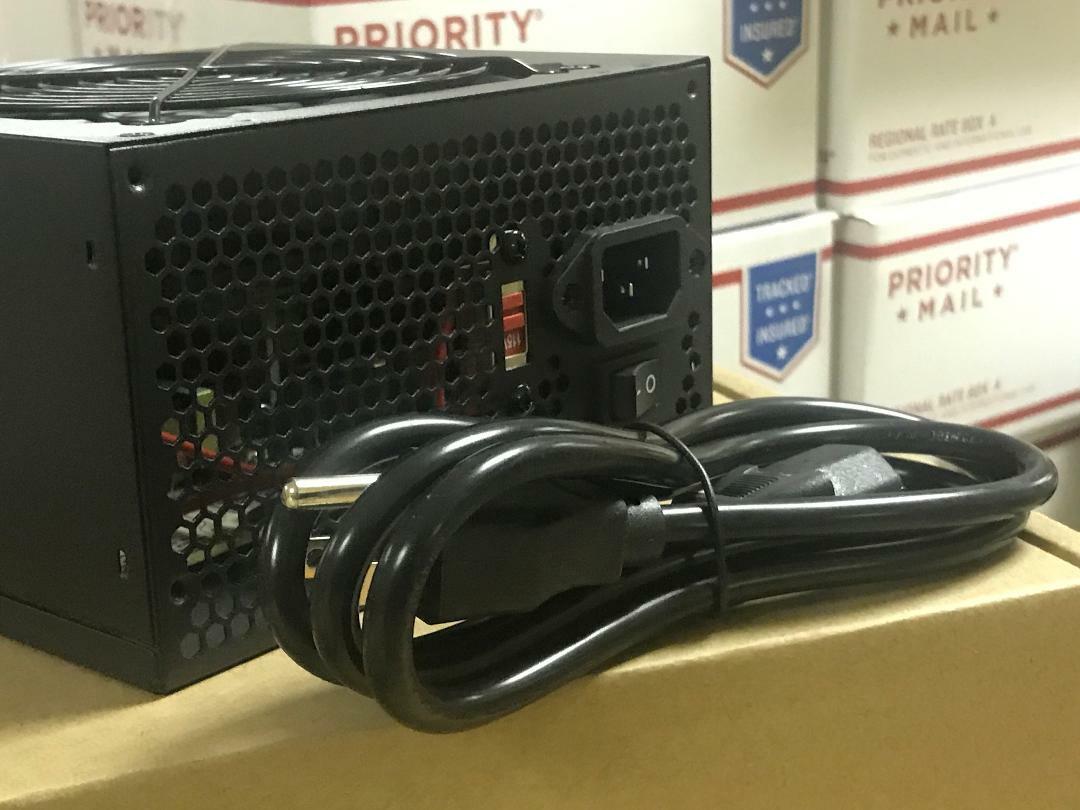 NEW 800W 800 850 Watt 850W LED Quiet Fan ATX Power Supply SATA PCI-E PSU