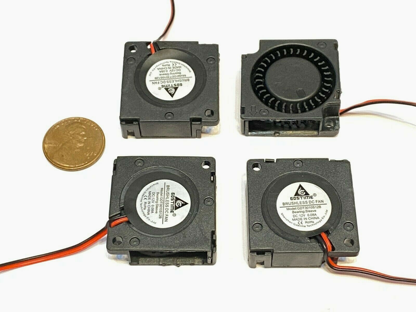 4 Pieces 12v 3010 blower fan computer 3cm 30mm cpu small 3d printer GDSTime C53