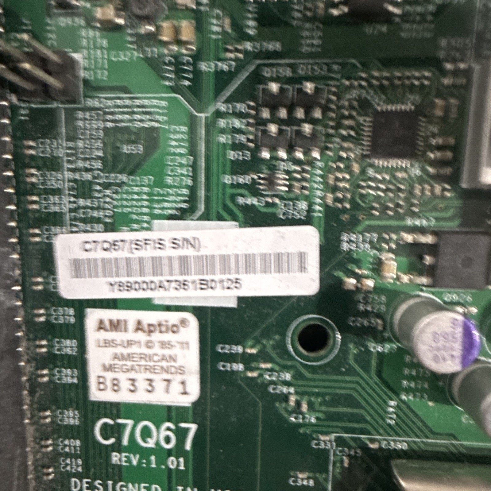 Supermicro C7Q67 MicroATX LGA1155 DDR3 4-DIMM PCIe x16 VGA USB 2.0