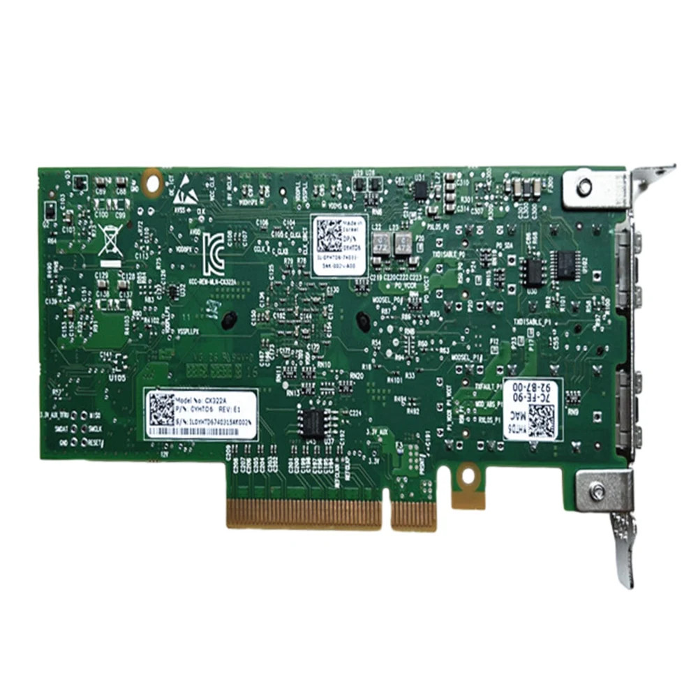 Original For Dell Mellanox ConnectX-3 10Gb SFP+ Dual Port CX322A Network Card YH