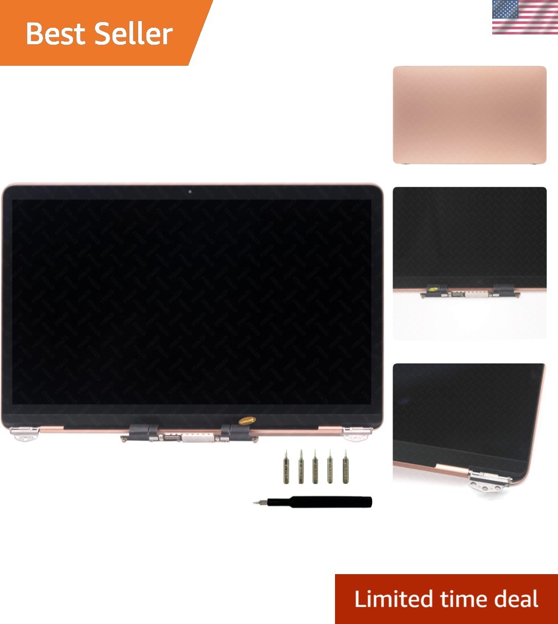 Replacement 13.3 inches 2560×1600 Full LCD Screen Complete Top Assembly for M…
