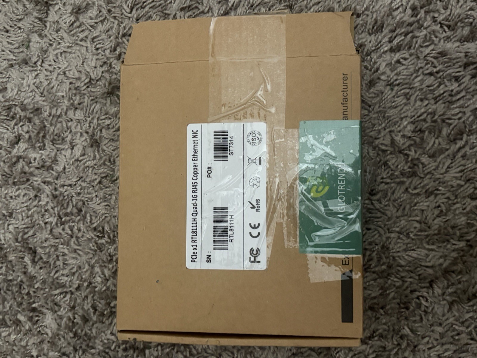 GLOTRENDS ST7314 PCIe Quad Port Gigabit Ethernet Network Card RTL8111H