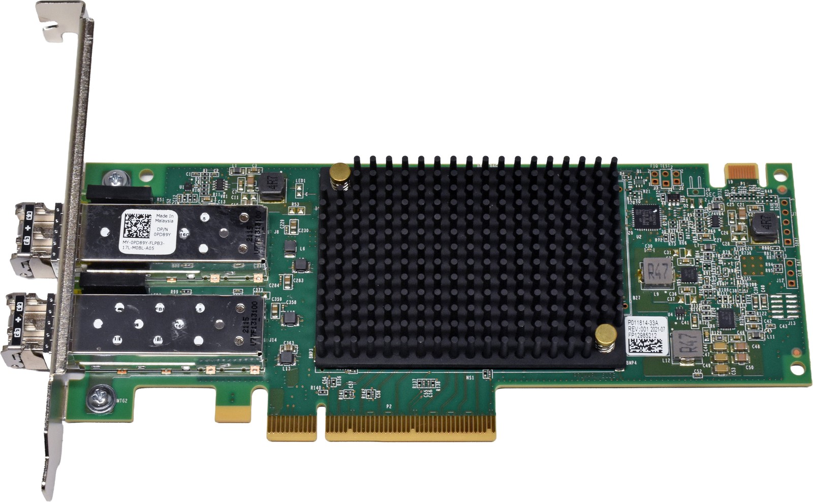 DELL Emulex LPE35002 0PD89Y Dual Port FC 32G SFP+ PCIe x8 FP 2x Mini GBIC