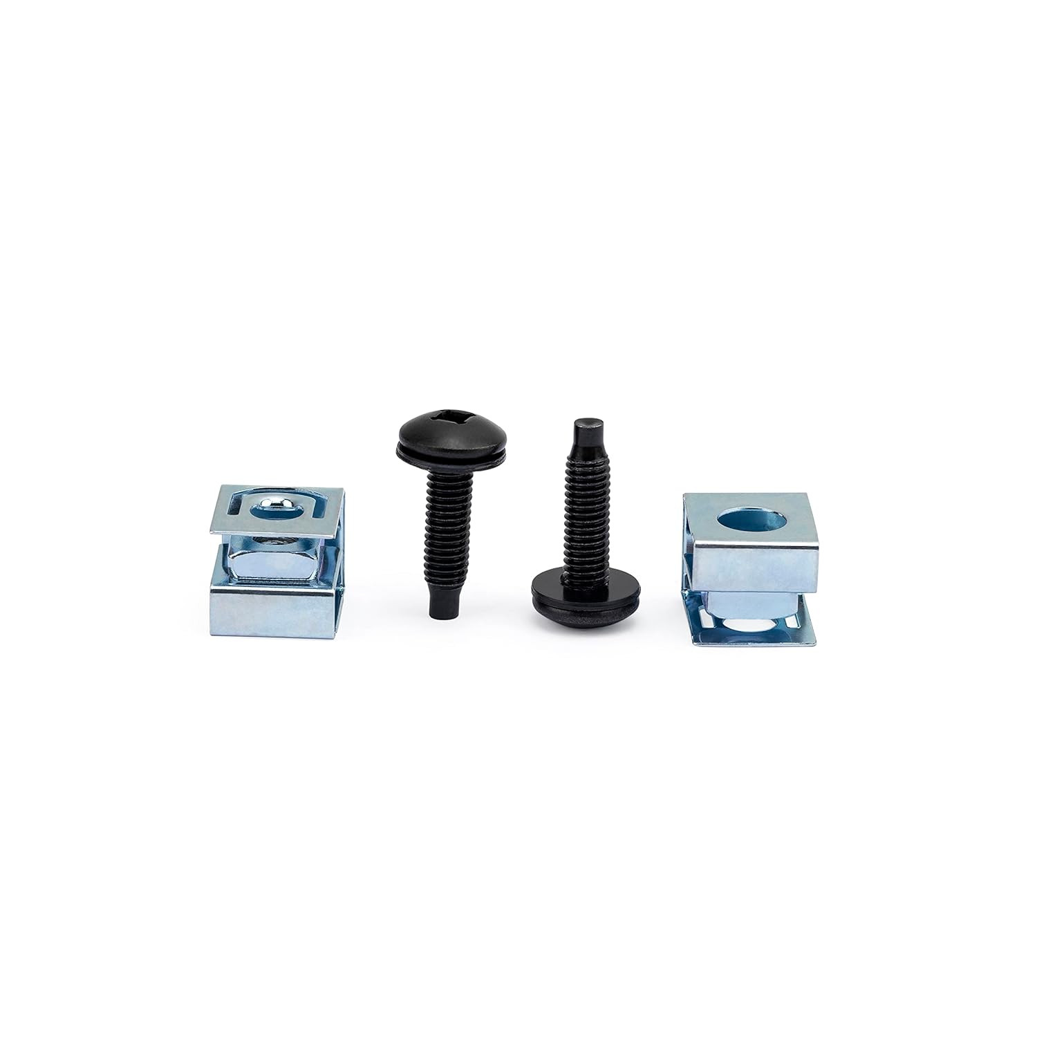StarTech 50-Pack 10-32 19mm Screws & Clip Nuts, 19in/10in, Black & Silver | Nick