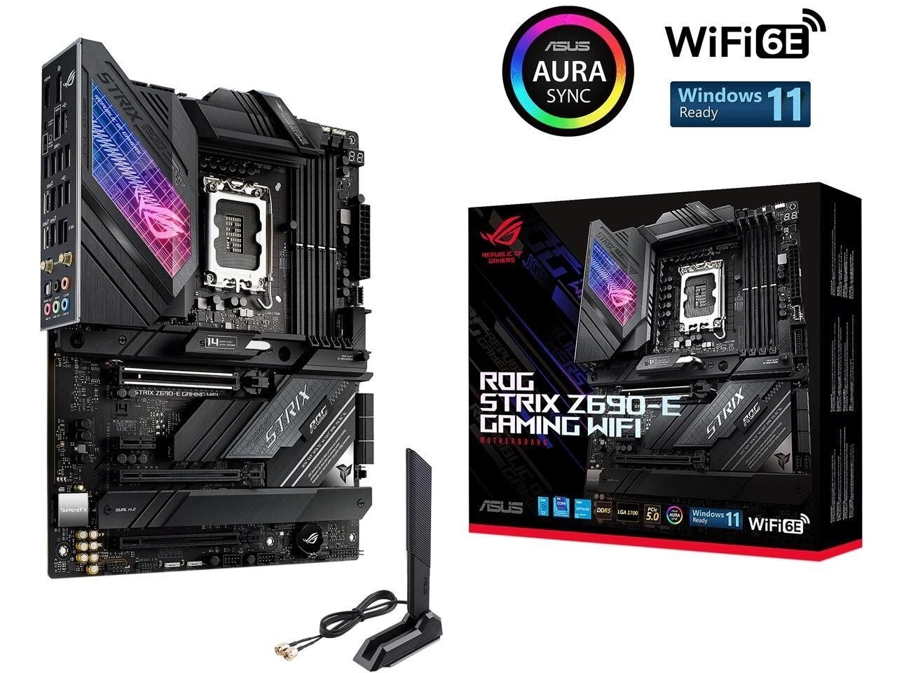 ASUS ROG Strix Z690-E Gaming WiFi 6E LGA 1700 Intel 12th Gen Gaming Motherboard
