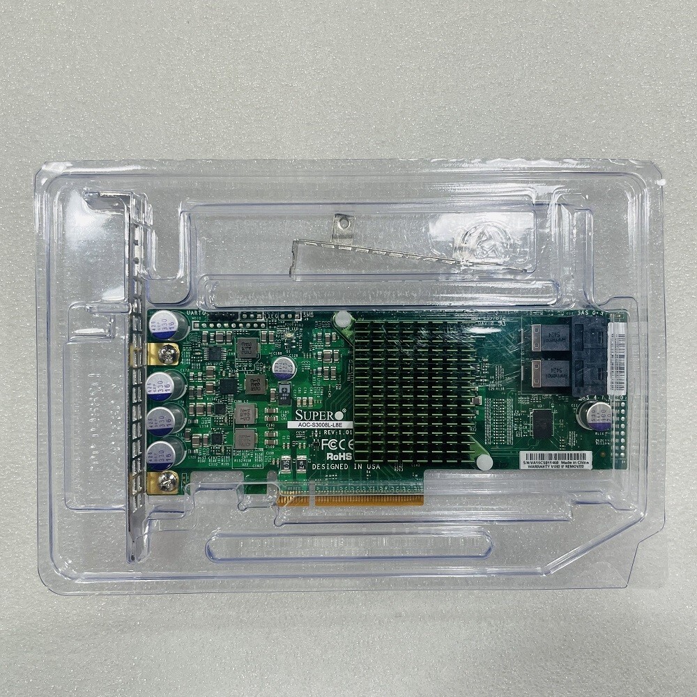 Supermicro SAS3008 AOC-S3008L-L8e – LSI 9300-8i 12Gbps SAS-3 HBA IT mode