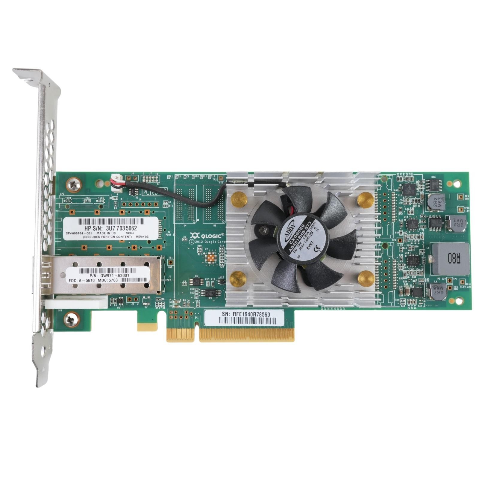 HPE 699764-001 QLOGIC SN1000Q 16GBPS PCI-Express 2.0×8 HBA QW971-63001 LFF