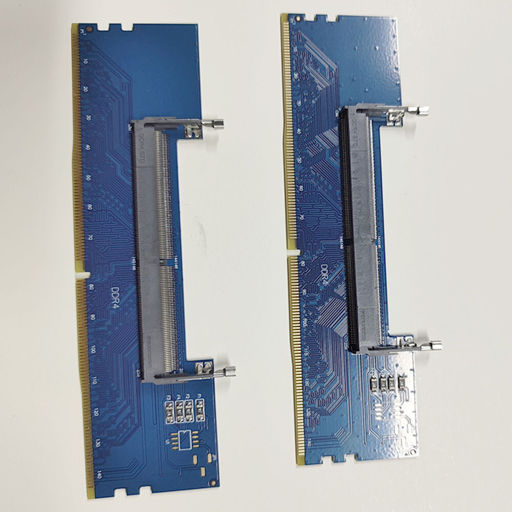 2Pcs Laptop DDR4 RAM to Desktop Adapter Card Memory Tester SO DIMM to DDR4 US