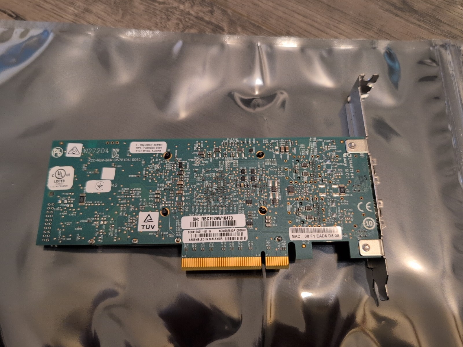 530SFP+ HP Dual Port 10GB SFP+ Ethernet Adapter 652503-B21 656244-001 (2) SFP