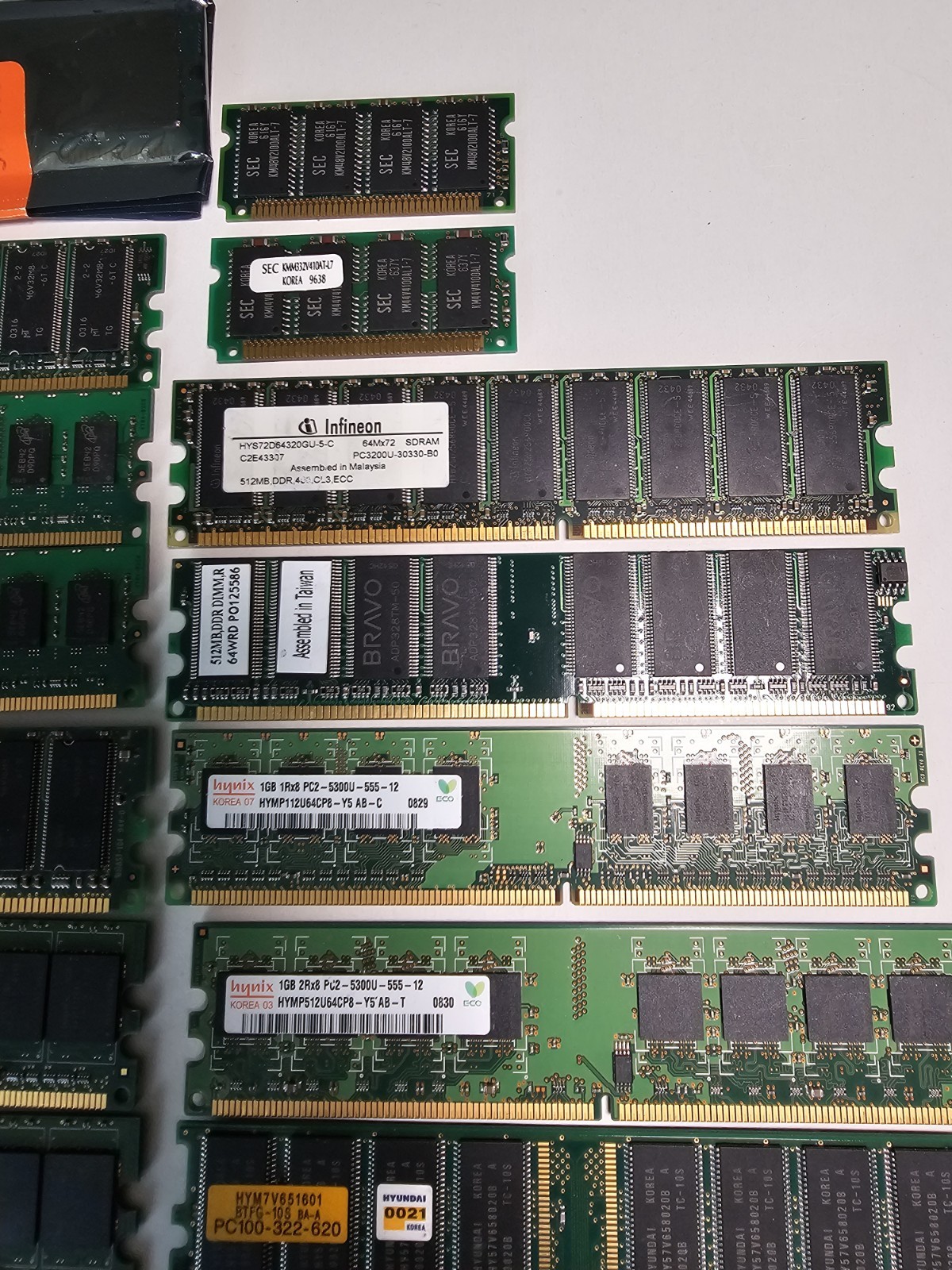 Vintage RAM Lot SDRAM DDR1 Memory Mix PC100 PC133 DDR400 Retro PC Build 10 Stick