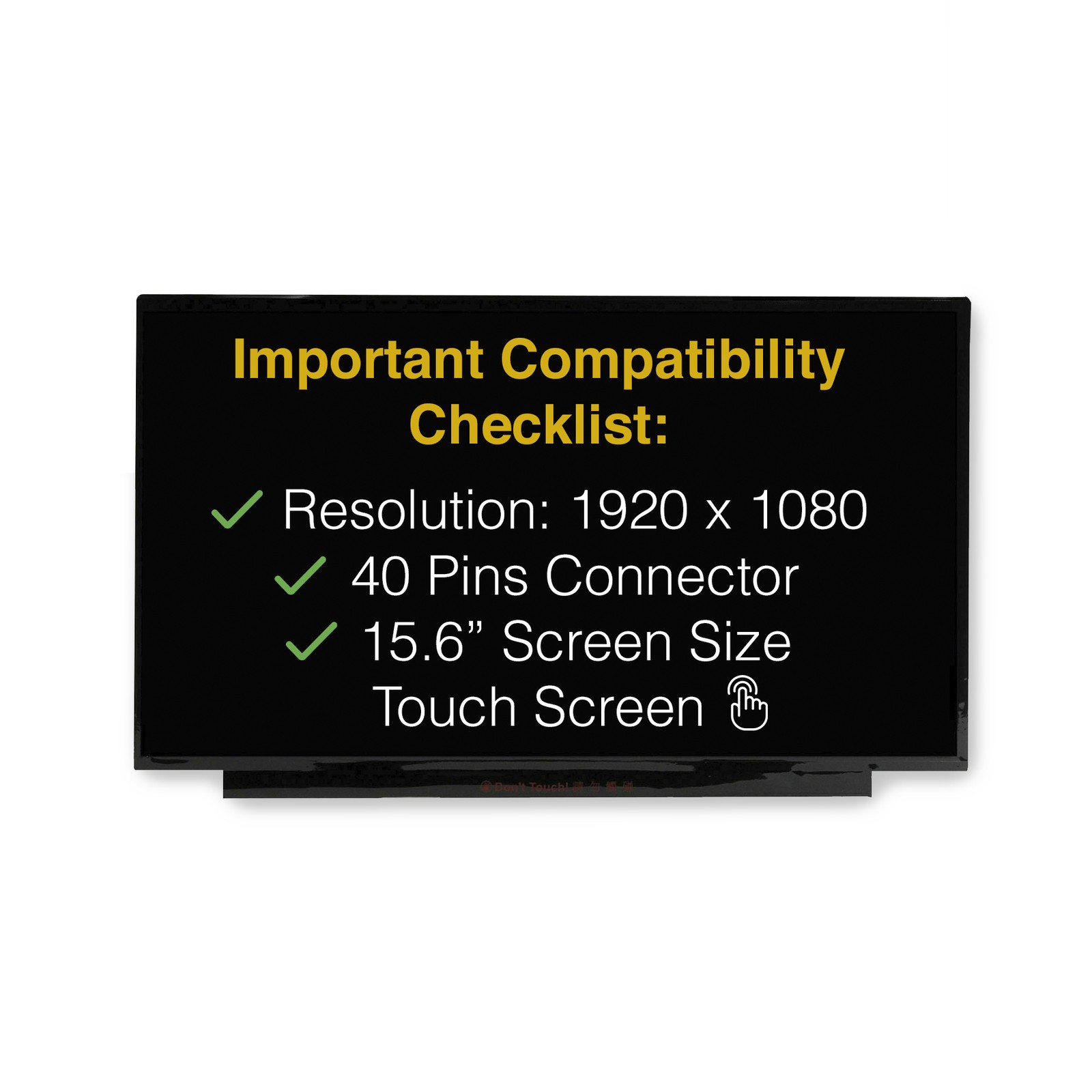 Screen for HP Pavilion 15-CS3073CL 7RQ09UA OnCell Touch FHD 1920×1080 IPS LCD
