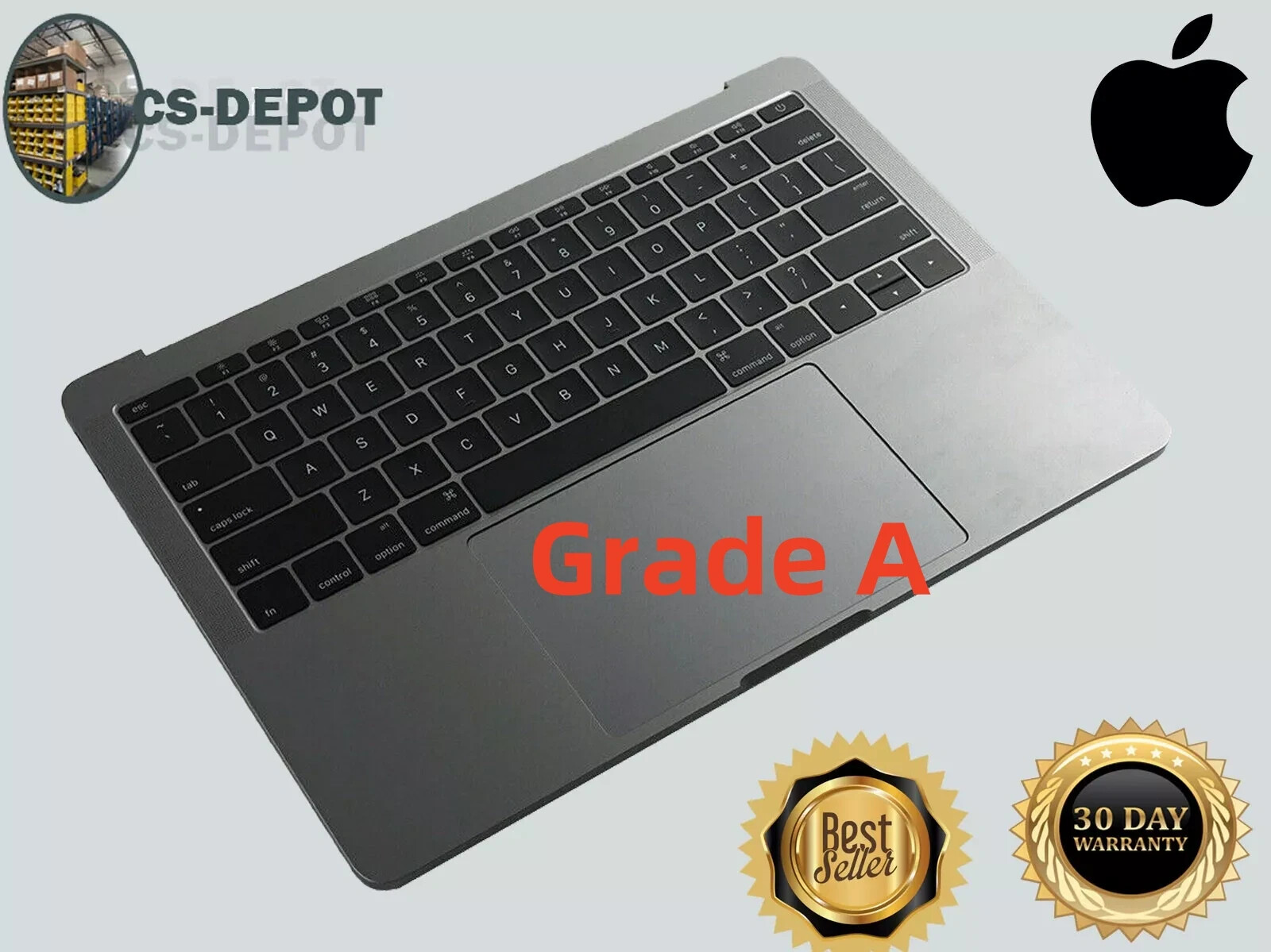 OEM MacBook Pro 13″ A1708 2016 2017 Palmrest Keyboard Topcase Space Grey Grade A