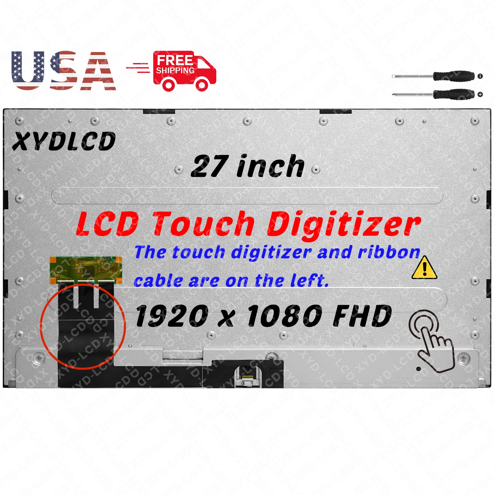 27in for HP 27-CR0023W 27-CR0025D AIO LCD Touch Screen Digitizer Replacement A+