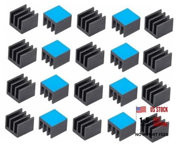 20pcs 7mm Small mini Heatsink 7x7x6mm + Thermal Conductive Adhesive Tape,