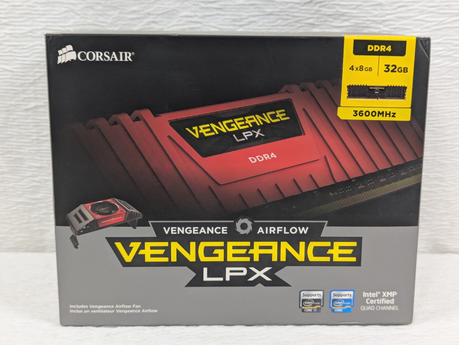 CORSAIR Vengeance LPX 32GB (4 x 8GB) DDR4 3600 Airflow Kit CMK32GX4M4B3600C16R