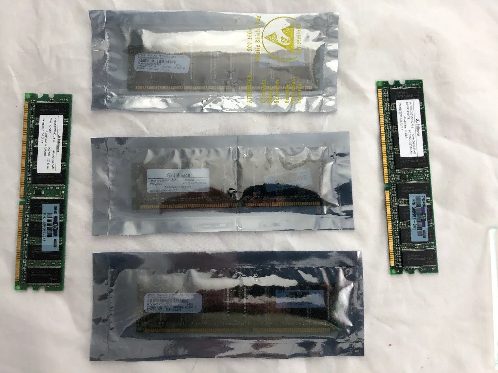 256MB DDR – SDRAM PC2700 333 CL2.5 MEMORY Samsung HP P/N 305957 305956 Warranty