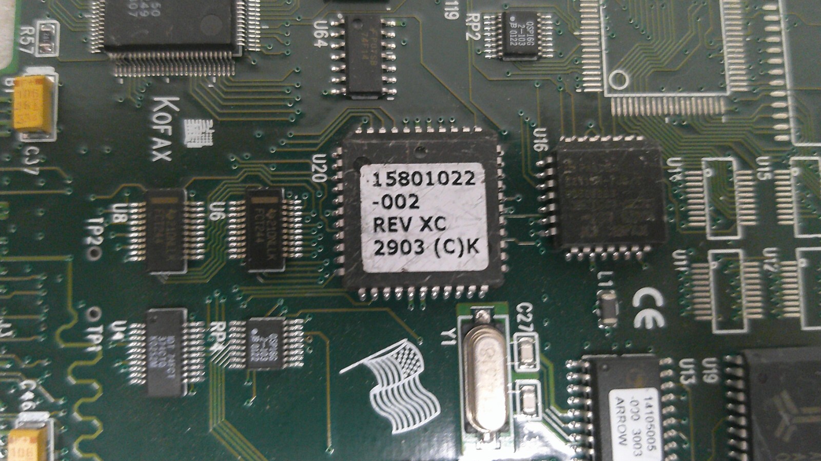 KOFAX Adrenaline Eprom 850SW 15801022-002 CH0850-1000 13000204-002