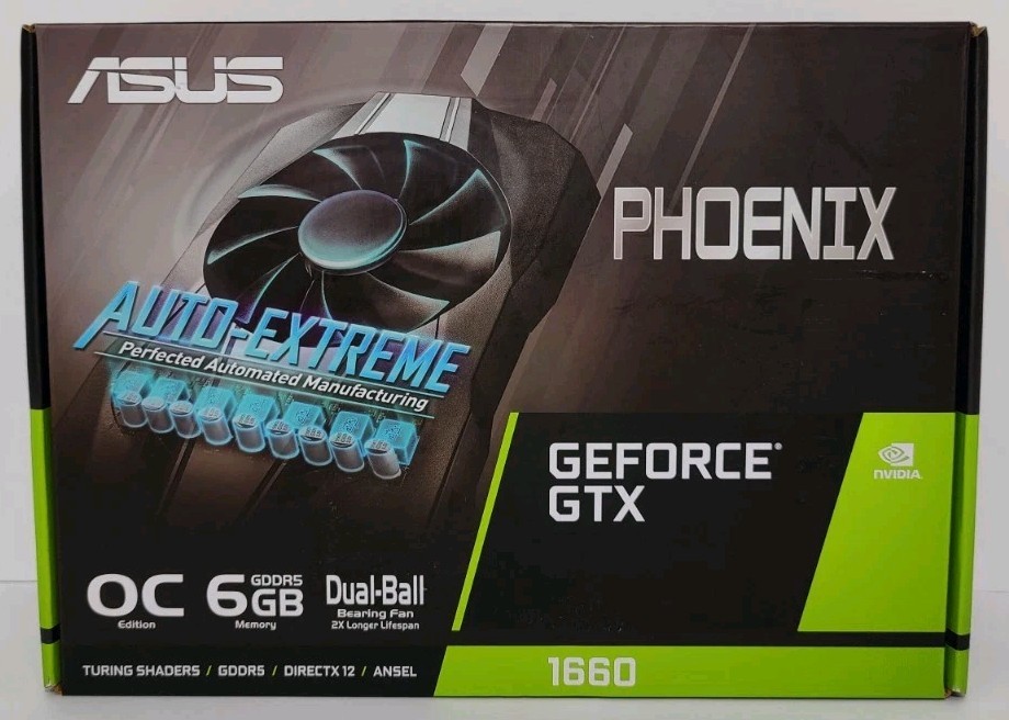 NEW ASUS GeForce GTX 1660 6GB OC GDDR6 PH-GTX1660-O6G Graphics Card *READ DESC*