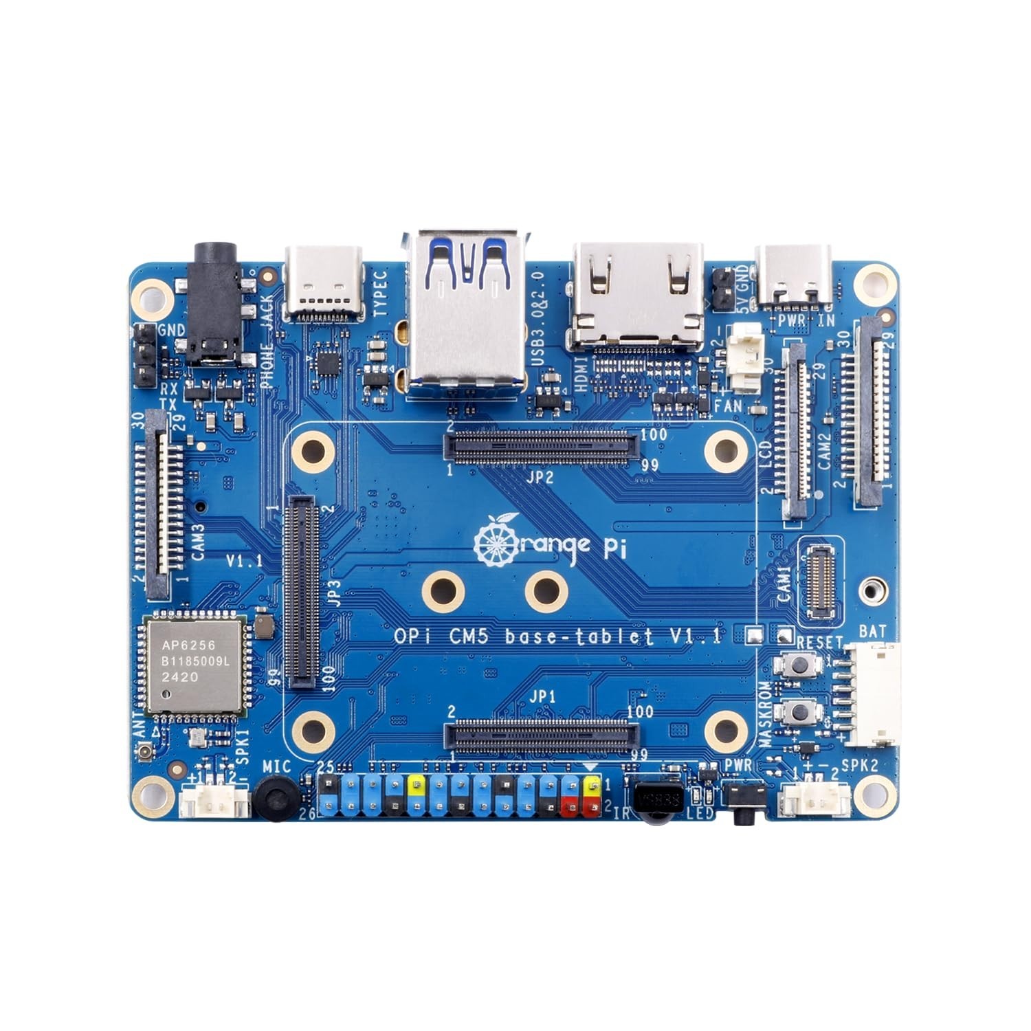 Orange Pi CM5 Baseboard, M.2 Slot, WiFi 5.0, Bluetooth 5.0, Compatible with CM5
