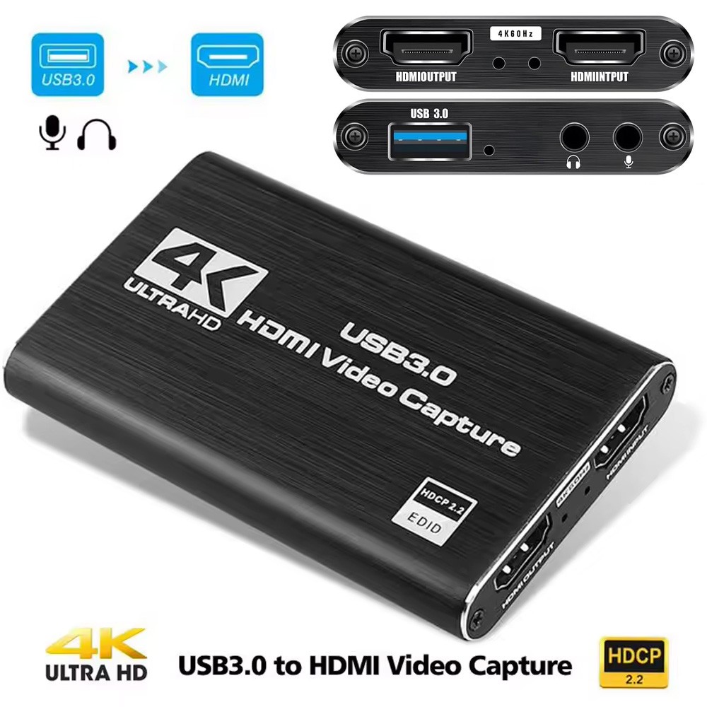 2026 4K USB 3.0 HDTV Video Capture Card HDMI-compatible Video Recorder Grabber