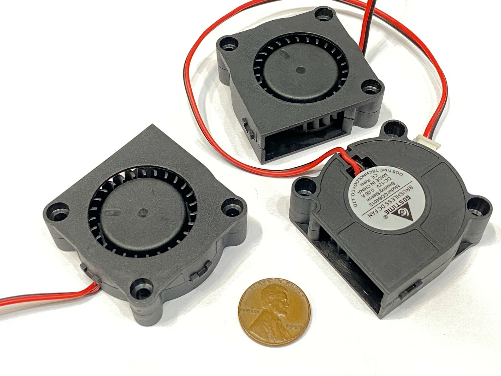 4 Pieces 12V Brushless 4015 Cooling Fan Blower 2pin 40mm 3D Printer Computer E33