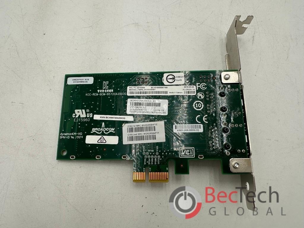 Broadcom 5720 1GbE RJ45 2-Port PCIe Ethernet Adapter (7ZT7A00482)