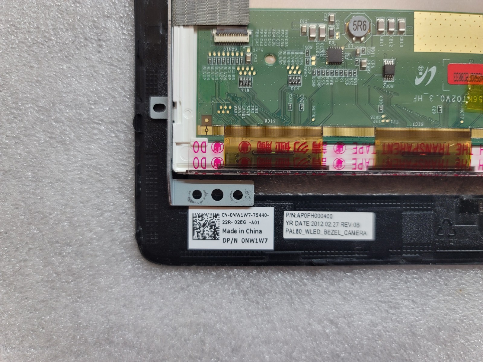Dell E6520 Samsung 15.6″ 1600×900 HD 40pin Matte Laptop LCD Bezel LTN156KT02-101