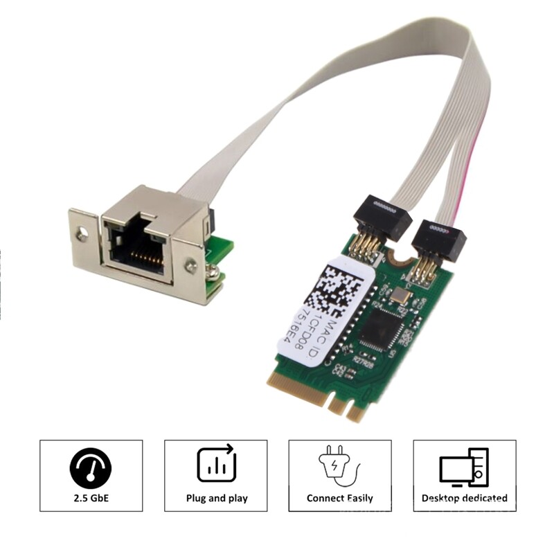 M. 2 A+E 2500M Ethernet adapter card RTL8125B M2 2.5G Gigabit Ethernet card
