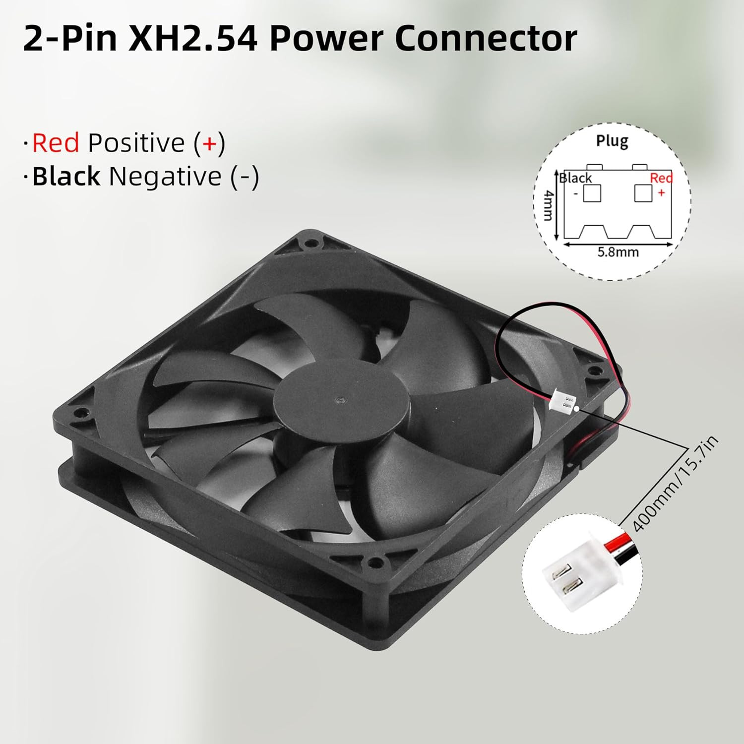 12V DC Fan Strong Quiet 120X120X25Mm 12Cm Small Cooling Fan 2Pin 2Wire 1600RPM H