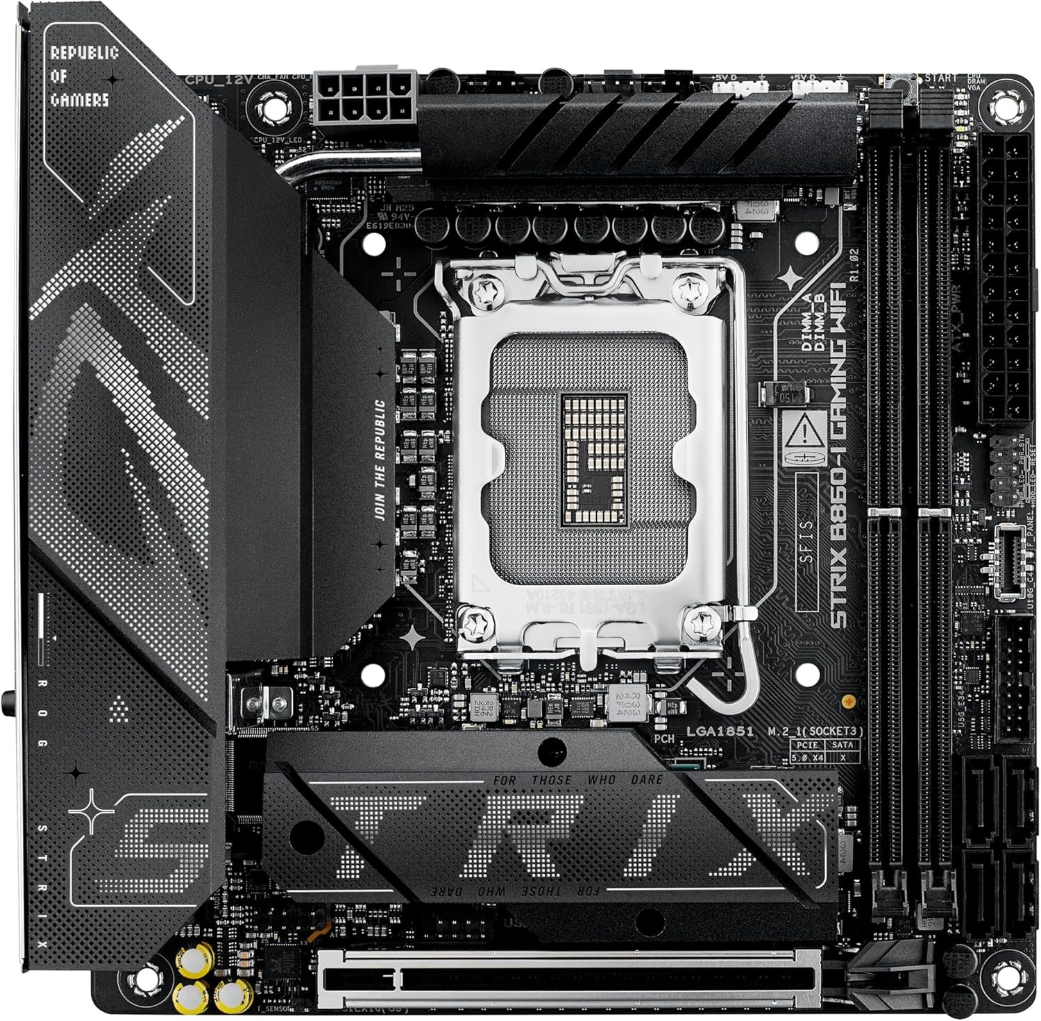 ASUS ROG STRIX B860 I GAMING WIFI LGA1851 Mini ITX DDR5 WiFi7 TB4 AI