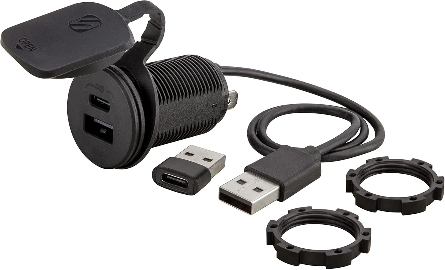 CPPDRLK-SP 27W USB PD 3.0 Type-C Car Charger w/USB-A Adapter for CarPlay Android