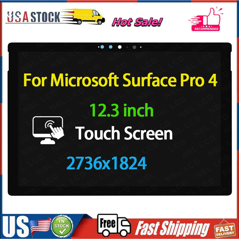For Microsoft Surface Pro 4 5 6 7 1796 1807 1866 LCD Touch Screen Replacement
