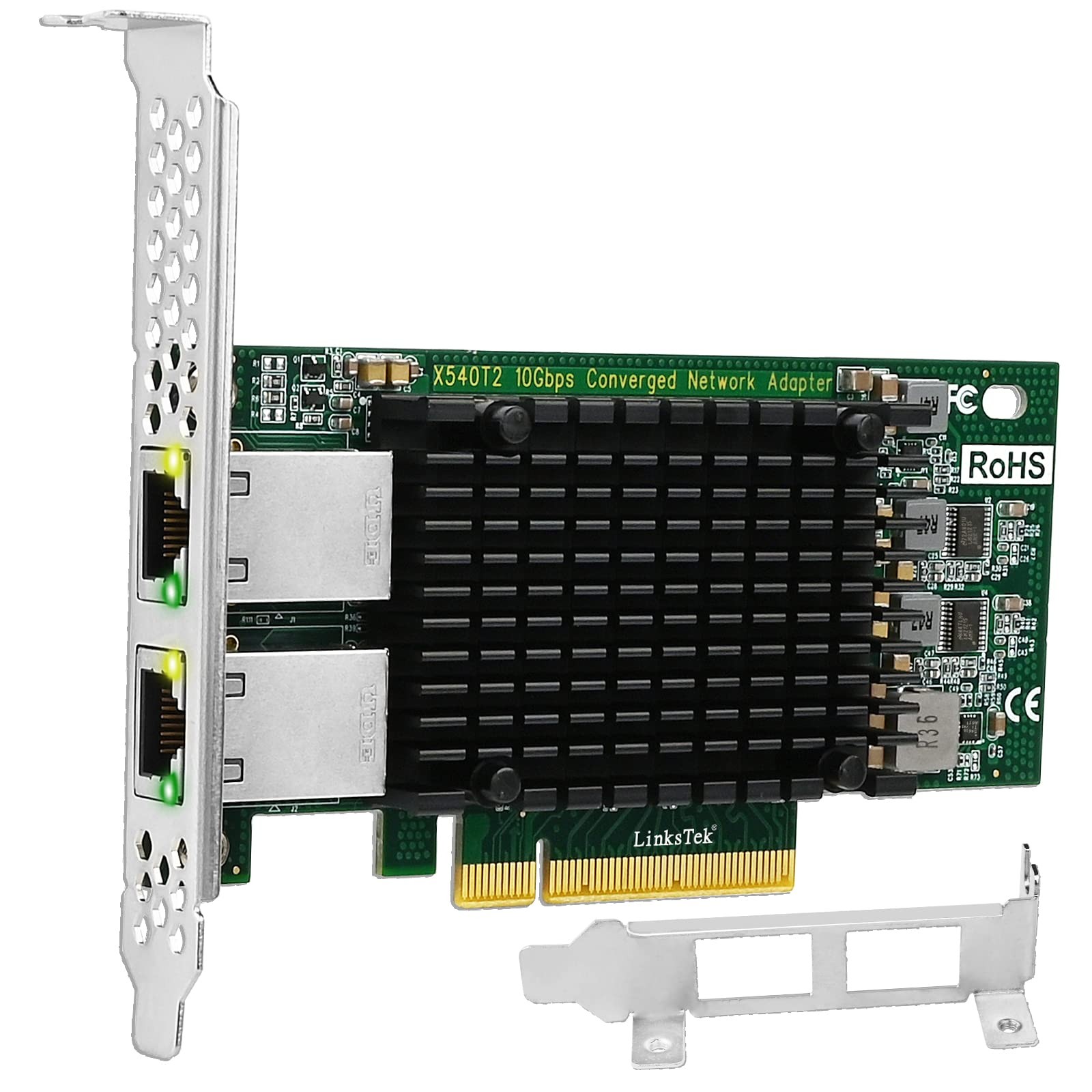 X540T2 Dual 10GbE RJ45 Ports Converged Ethernet Adapter Intel PCIE X8 10Gbps