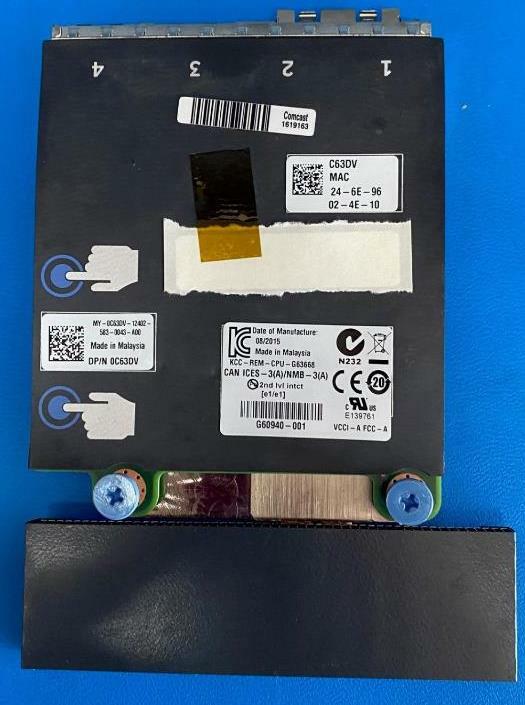 Dell 4-Port 10GB Network Daughter Card 0C63DV (Open Box)